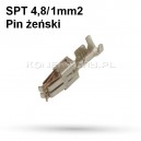 Pin żeński SPT 4,8 / 1mm2 - 10 szt.