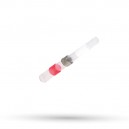 Łącznik termokurczliwy z cyną - transparentny/czerwony przejściówka 0,5 / 1,5mm2 