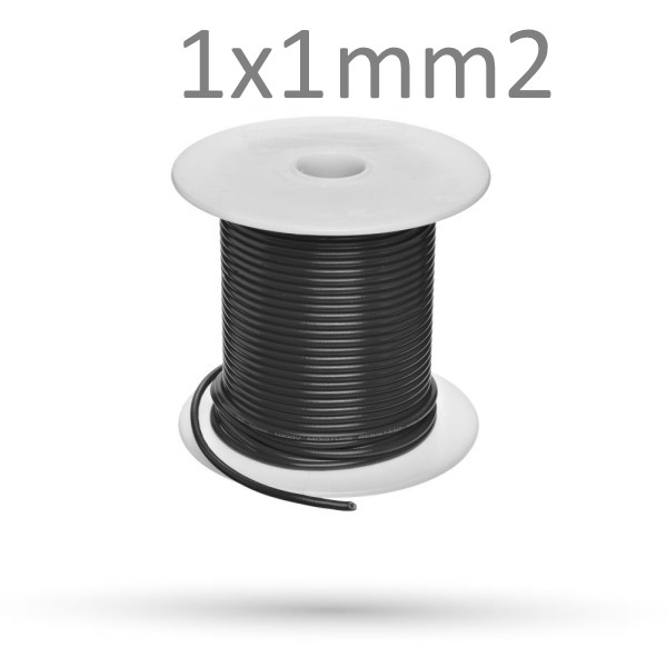 Przewód czarny FLRY-B 1x1mm2 - 10 mb