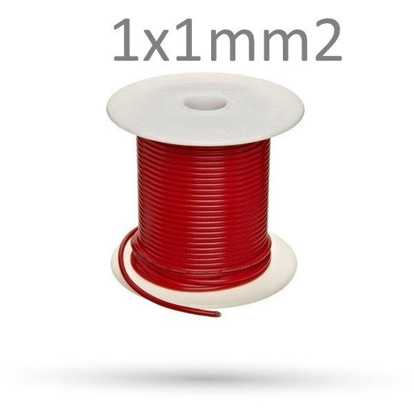 Przewód czerwony FLRY-B 1x1mm2 - 10 mb