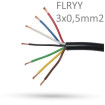Przewód trójżyłowy FLRYY 3x0,5mm2 - 1mb