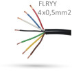 Przewód czterożyłowy FLRYY 4x0,5mm2 - 1mb
